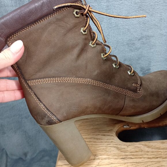 Timberland Women's Allington Lace-Up Ankle Booties Boots‎ 8  Brown - Picture 7 of 15